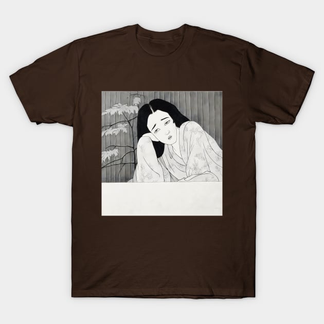 Asian bored girl in anime style T-Shirt by KOTYA